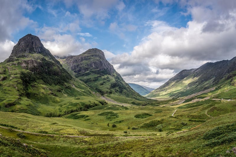 Also used in Skyfall, and located right next to Glen Etive, was the iconic Glen Coe. The Highland scenery is seen dwarfing Bond's vintage Aston Martin as he returns home.