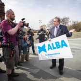 ALBA Party leader Alex Salmond at the Peoples Palace, Glasgow, to mark the start of the Glasgow campaign for the Scottish Parliamentary election.
