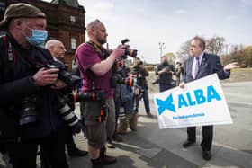 ALBA Party leader Alex Salmond at the Peoples Palace, Glasgow, to mark the start of the Glasgow campaign for the Scottish Parliamentary election.