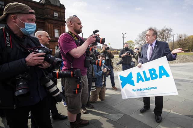 ALBA Party leader Alex Salmond at the Peoples Palace, Glasgow, to mark the start of the Glasgow campaign for the Scottish Parliamentary election.