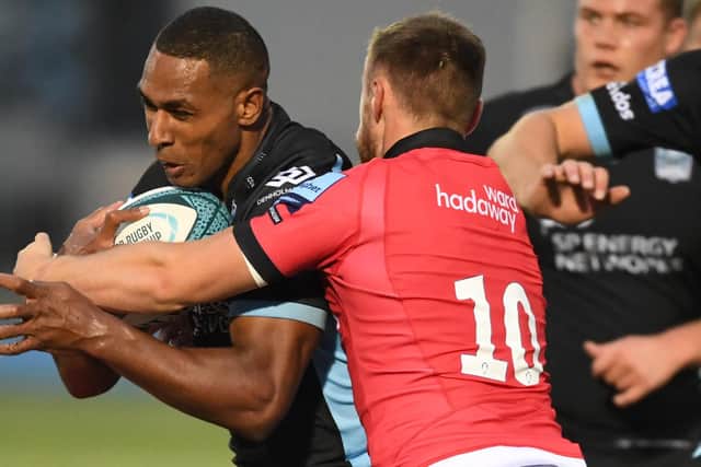 Glasgow Warriors' Ratu Tagive was injured in the first half against Newcastle. Picture: Ross MacDonald/SNS