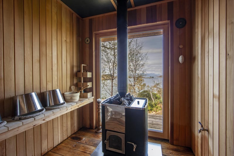 The property also comes with a sauna