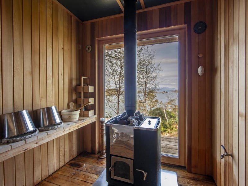 The property also comes with a sauna