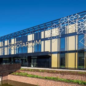 The new National Robotarium building sits on the Heriot-Watt University campus site.