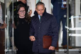 Sir Mark Sedwill departs from Dorland House after appearing at the Covid Inquiry public hearing. Picture: Leon Neal/Getty Images