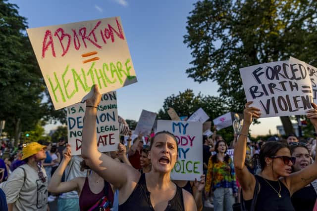 Protesters gather outside the US Supreme Court in the wake of its decision to overturn the landmark Roe v Wade ruling on abortion (Picture: Tasos Katopodis/Getty Images)
