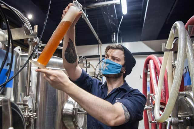 Cold Town House brewer Luke Bryant also leads the microbrewery visitor experience. Picture: Lisa Ferguson.