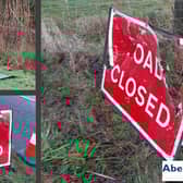 Vandals have caused around £5,500 worth of damage at the site of the roadworks.