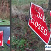 Vandals have caused around £5,500 worth of damage at the site of the roadworks.