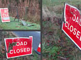 Vandals have caused around £5,500 worth of damage at the site of the roadworks.
