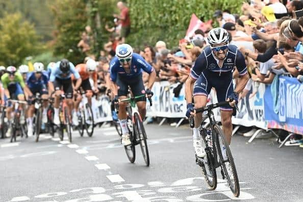 Cyclists during the UCI 2021 Road World Championships Men’s Elite Road Race. Image: Alex Broadway/SWpix.com