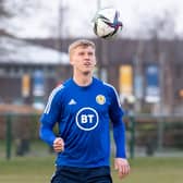 EDINBURGH, SCOTLAND - MARCH 23: Josh Doig during a Scotland under-21 training session at The Oriam, on March 23, 2022, in Edinburgh, Scotland. (Photo by Paul Devlin / SNS Group)