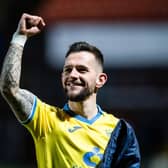 Raith Rovers' Dylan Easton celebrates at full time after his solo goal earned a 1-0 win over Dundee United at Tannadice.  (Photo by Sammy Turner / SNS Group)