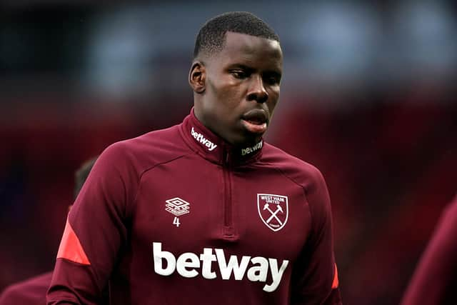 File photo dated 22-01-2022 of West Ham United's Kurt Zouma who remains available for selection for West Ham’s Premier League trip to Leicester on Sunday, manager David Moyes has said. Issue date: Friday February 11, 2022.