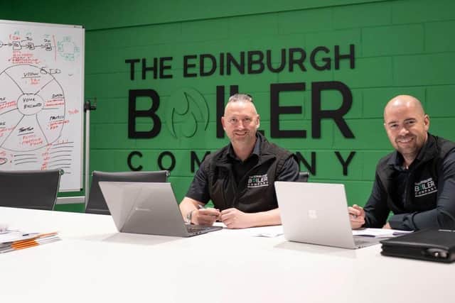 Growth. Dougie Bell (l) with Mark Glasgow.