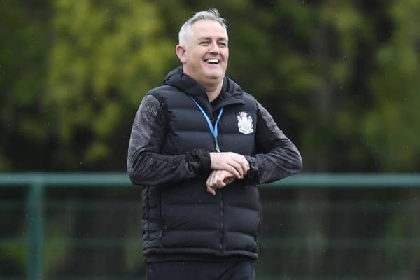 Owen Coyle is bullish and upbeat ahead of his Queen's Park side's Championship denouement with Dundee. (Photo by Ross MacDonald / SNS Group)