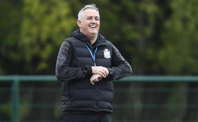 Owen Coyle is bullish and upbeat ahead of his Queen's Park side's Championship denouement with Dundee. (Photo by Ross MacDonald / SNS Group)