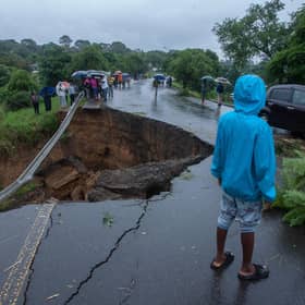 Heavy rain and flooding has caused serious damage to roads and other vital infrastructure in Malawi (Picture: Amos Gumulira/AFP via Getty Images)