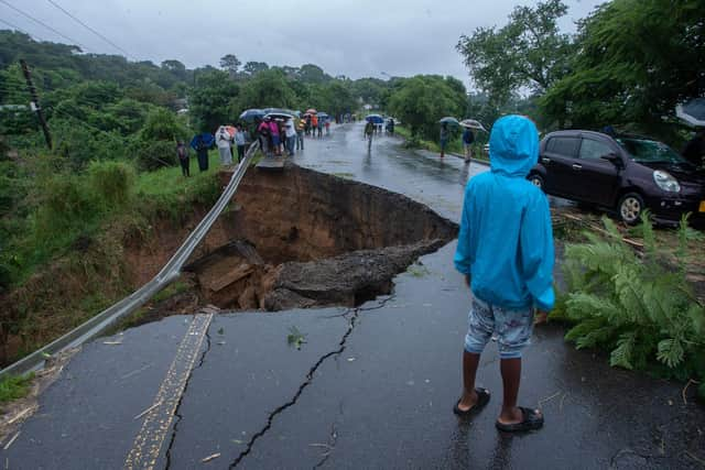 Heavy rain and flooding has caused serious damage to roads and other vital infrastructure in Malawi (Picture: Amos Gumulira/AFP via Getty Images)