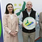 Michael Bennet (centre) Headkeeper of Balmoral Estate with Mairi McAllan MSP and Dee Ward Chair Wildlife Estates Scotland. (Pic: Graeme Hart)