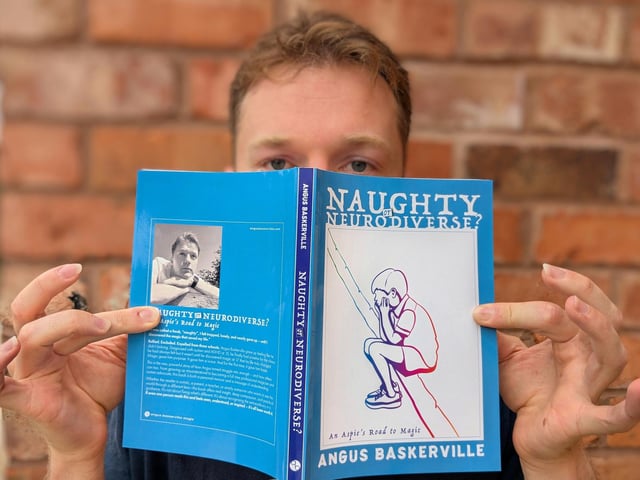 Angus with his new book which will be available to purchase at his shows.