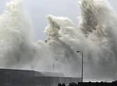 A BBC image captures Typhoon Nanmadol whipping up massive waves