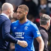 Rangers manager Philippe Clement with Cyriel Dessers after the 2-1 win over St Mirren.  (Photo by Alan Harvey / SNS Group)