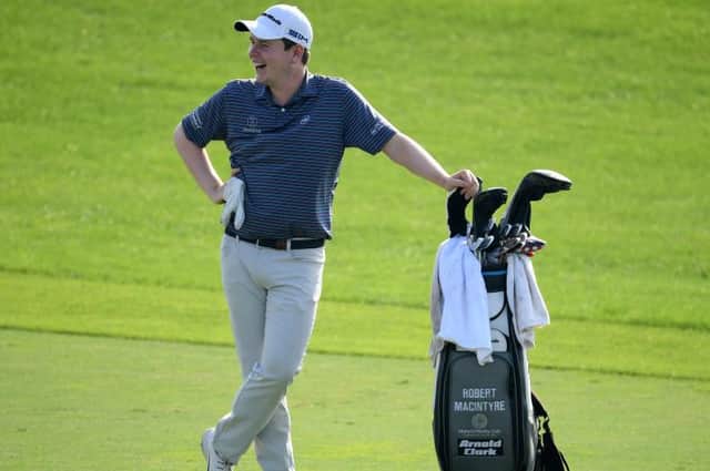 A smiling Bob MacIntyre during the Golf in Dubai Championship at Jumeirah Golf Estates last December. Picture: Ross Kinnaird/Getty Images.