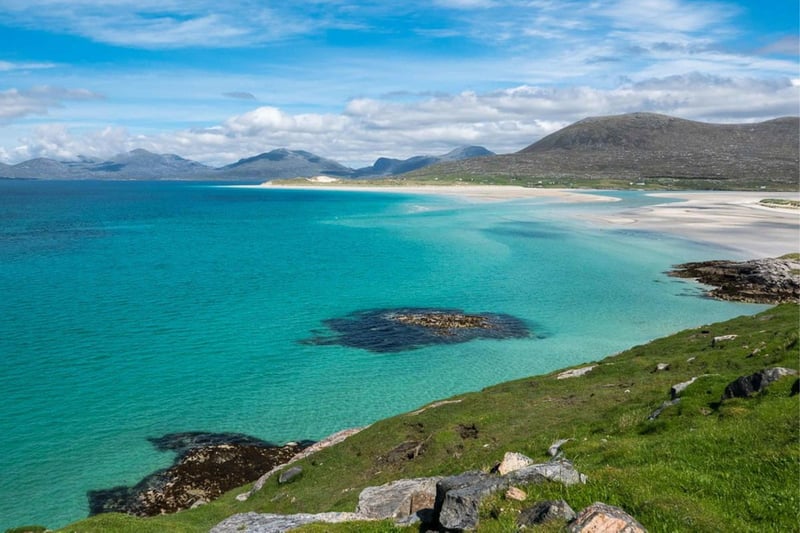 Luskentyre Bay is located on the west coast of South Harris in the Outer Hebrides. Famed for its incredible beaches, in reality a substantial amount of the coastline is rocky, however the vast dunes are still well worth the visit.