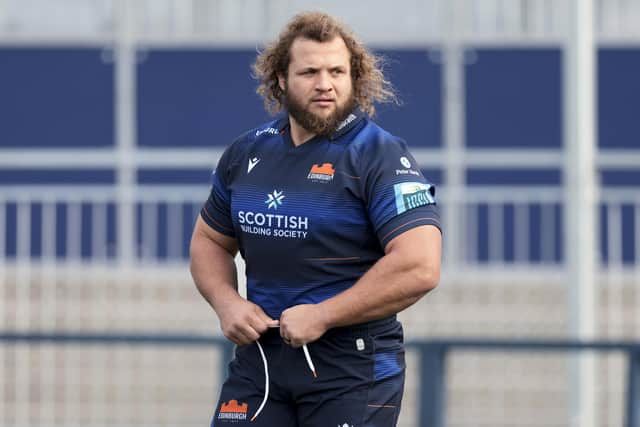Pierre Schoeman will make his 100th appearance for Edinburgh Rugby in Saturday's match against Connacht at Hive Stadium. (Photo by Ewan Bootman / SNS Group)