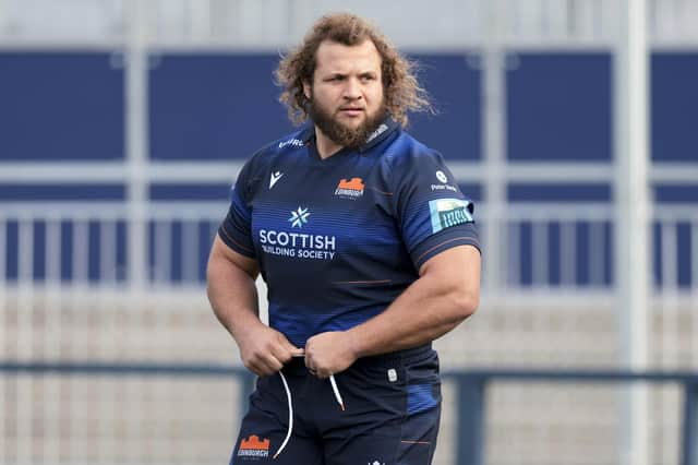 Pierre Schoeman will make his 100th appearance for Edinburgh Rugby in Saturday's match against Connacht at Hive Stadium. (Photo by Ewan Bootman / SNS Group)