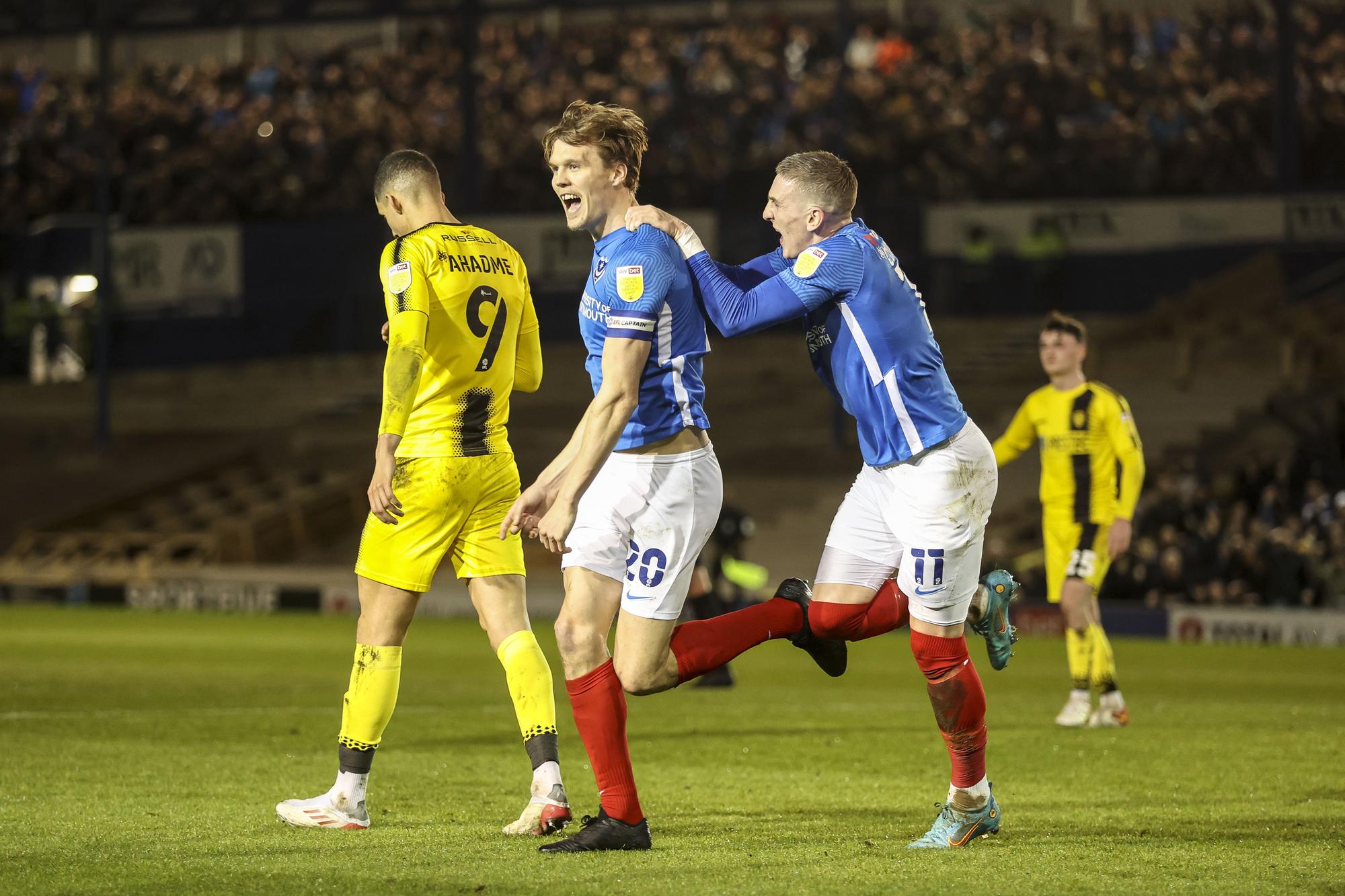 Sean Raggett opened the scoring against Burton. (Photo by Robin Jones)