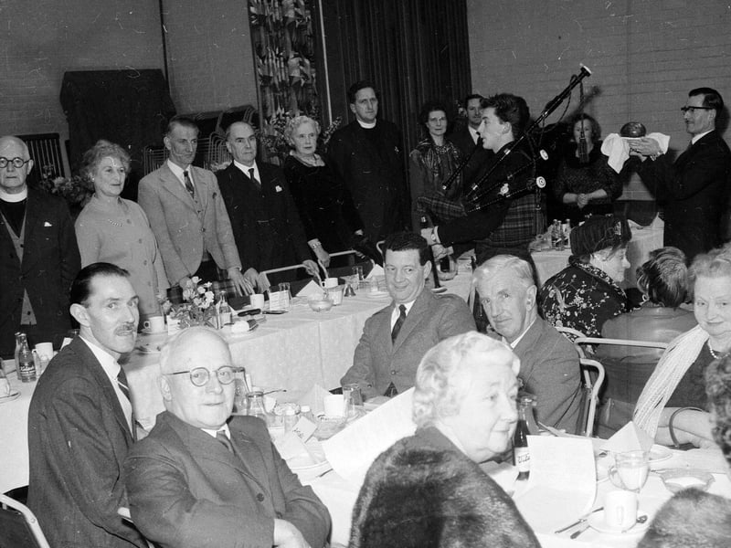 The Craiglockhart Parish Church Men's Association Burns Supper in 1963.