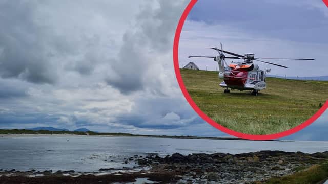A group of children were saved by a surfer after being swept out to sea at Culla Bay, Isle of Benbecula (HM Coastguard Benbecula).