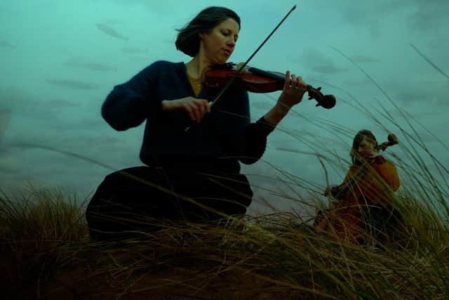 String duo Sequoia and filmmaker Monika Smekot have collaborated to create two music videos inspired by the River Clyde pathway and the problem of stopping marine litter at source. It is one of a rush of creative responses to climate change in Scotland that should be supported, given their power to engage with people on a deeper level, writes Dr Richard Dixon.  PIC: Monika Smekot.