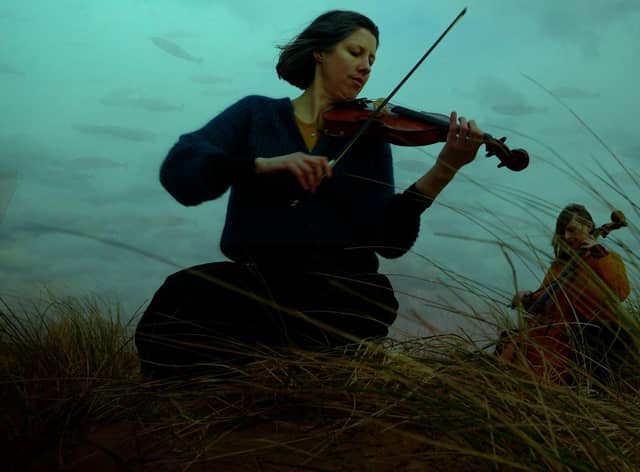 String duo Sequoia and filmmaker Monika Smekot have collaborated to create two music videos inspired by the River Clyde pathway and the problem of stopping marine litter at source. It is one of a rush of creative responses to climate change in Scotland that should be supported, given their power to engage with people on a deeper level, writes Dr Richard Dixon.  PIC: Monika Smekot.