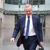 Michael Gove, Secretary of State for Levelling Up, Housing and Communities, leaves BBC Broadcasting House after his appearance on Sunday with Laura Kuenssberg. Picture: Hollie Adams/Getty Images