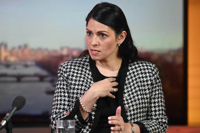 Home Secretary Priti Patel appearing on The Andrew Marr Show.