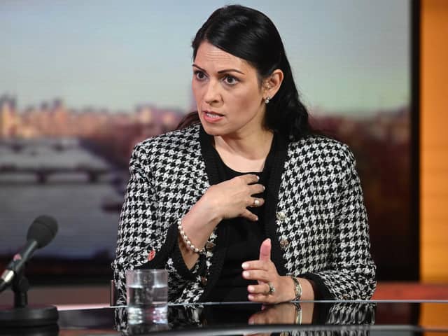 Home Secretary Priti Patel appearing on The Andrew Marr Show.