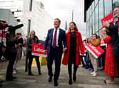 Labour party leader Sir Keir Starmer and his wife Victoria, are greeted by party supporters as they arrive at the Pullman Liverpool, ahead of the start of the Labour Party Conference in Liverpool. Picture date: Saturday September 24, 2022.