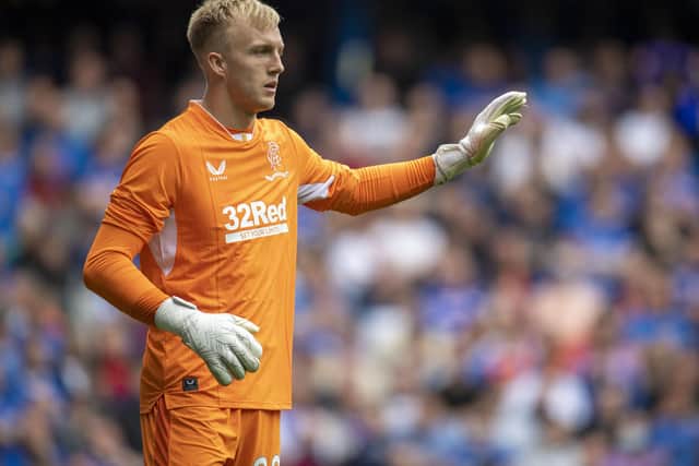 Robby McCrorie in action for Rangers during a cinch Premiership match against Celtic.