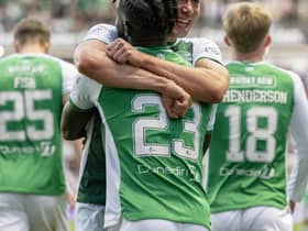 Lewis Miller hopes to turn Edinburgh green with a win over Hearts in the derby on Saturday.  (Photo by Paul Devlin / SNS Group)