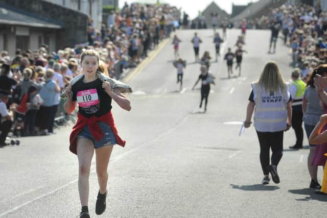 Pictured is the winner of the girls race Rebecca Prowse from Broxburn, West Lothian. Pic: Colin Hattersley Photography.