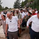 Mourners attend the funeral of British-Israeli sisters Rina and Maya Dee on Saturday.