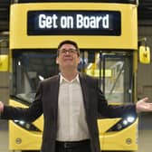 Greater Manchester mayor Andy Burnham visits Alexander Dennis. Picture: Michael Gillen