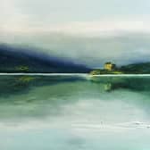 Mists at High Tide, Loch Moidart by Linda Clark