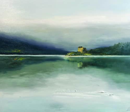 Mists at High Tide, Loch Moidart by Linda Clark