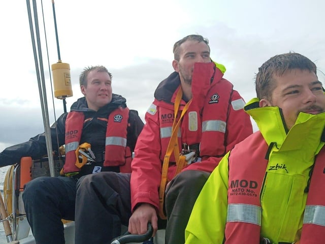 (L-R: Lt Angus Lapslie, Pte Callum Steven and Pte Will Macdonald