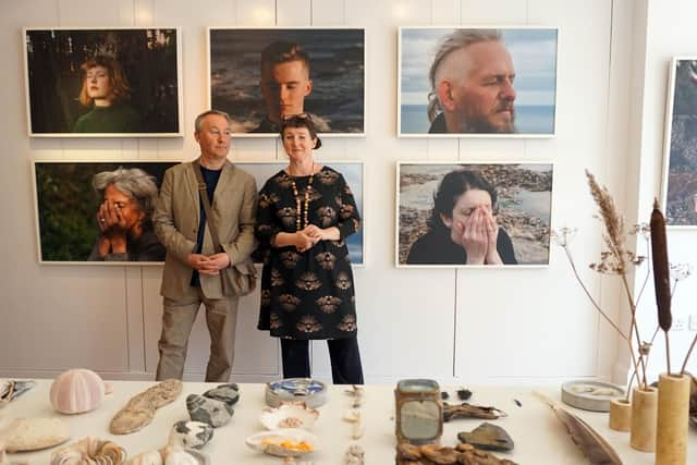 Dalziel + Scullion with work they created as part of their John Muir Residency in Dunbar in 2018