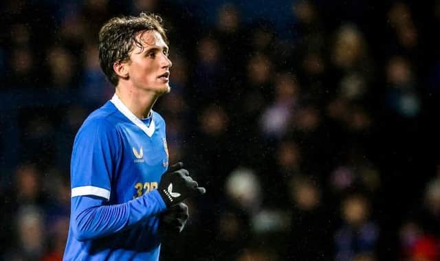 Rangers midfielder Alex Lowry has made four first team appearances for the Ibrox club since being handed his debut by Giovanni van Bronckhorst in January. (Photo by Alan Harvey / SNS Group)